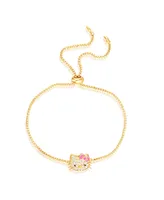 Sanrio Hello Kitty Officially Licensed Authentic Pave Face Lariat Bracelet