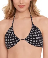 Salt + Cove Juniors' Daisy-Print Triangle Bikini Top, Created for Macy's