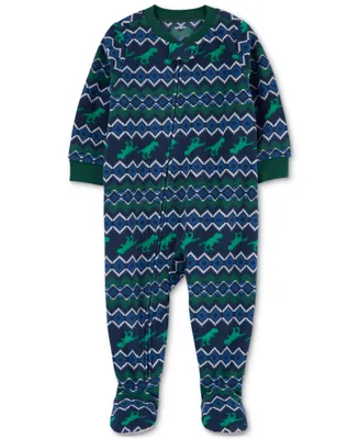 Carter's Toddler Boys 1-Piece Dinosaur Fleece Footed Pajama