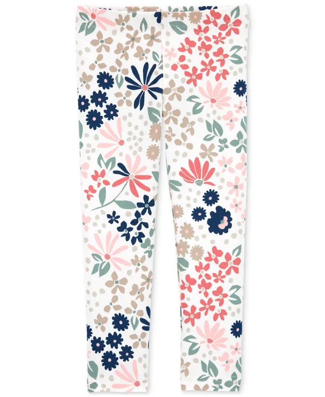 Carter's Baby Girls 2-Pc. Fuzzy Pullover & Floral Leggings Set - Macy's