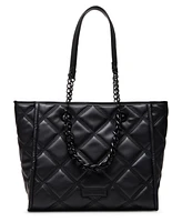 Steve Madden Katt Faux Leather Quilted Tote with Pouch