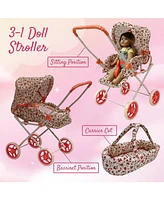 The New York Doll Collection Bassinet Stroller with Travel Carry Bag