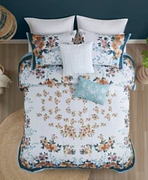 Madison Park Jules Cotton Floral 5-Pc. Comforter Set