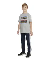 adidas Big Boys Short Sleeve Double Stack Heather T-shirt
