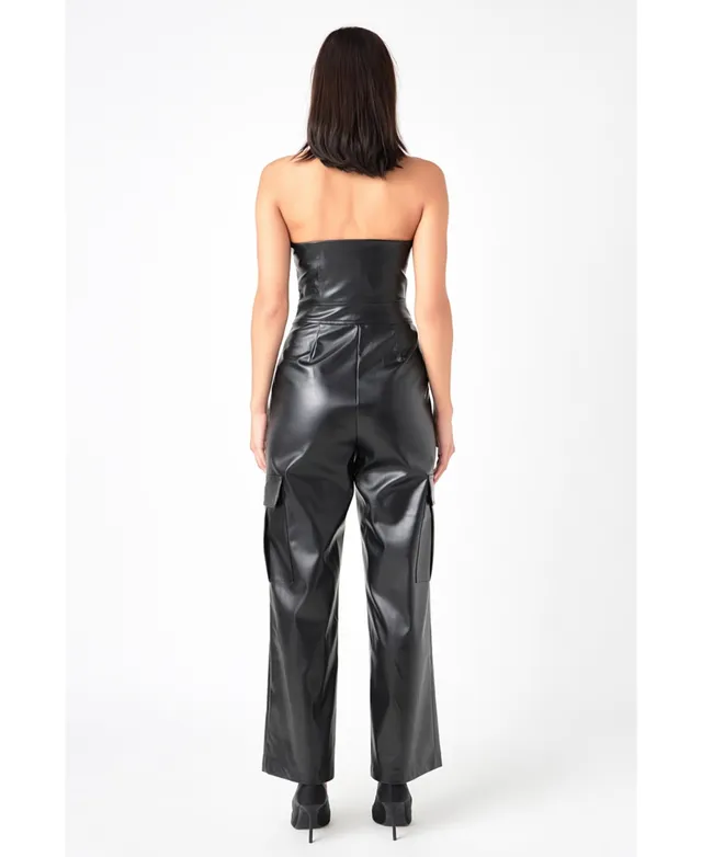 Tube Top Cargo Jumpsuit