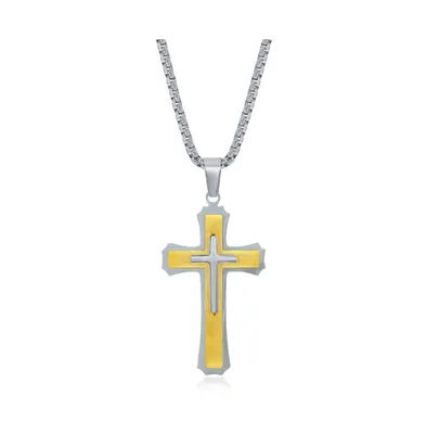 Stainless Steel 3D Cross Necklace