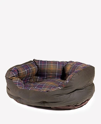 Barbour Plaid Lined Waxed Cotton Slumber Pet Bed