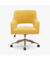 Mid-Century Modern Office Accent Chair with Wheels