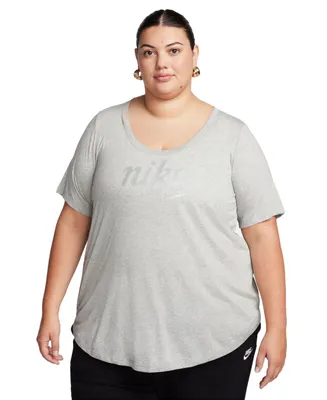 Nike Women's Plus Size Essential Tunic Logo T-Shirt