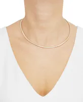 17" Reversible Omega 14k Gold over Sterling Silver and Sterling Silver Necklace