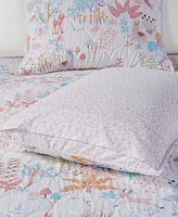 Urban Habitat Iris Woodland Animals Reversible Cotton Piece Quilt Set