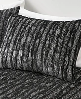 Intelligent Design Naomi Metallic Print Faux Fur Piece Duvet Cover Set