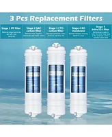 Replacement Water Filters Pp Gac Cto Ro Uf Water Purifier Stage 1-3 3PCS - Assorted Pre