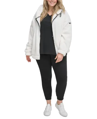 Calvin Klein Performance Plus Sherpa Oversized Hooded Jacket