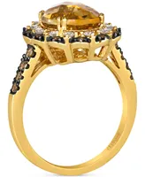 Le Vian Cinnamon Citrine (3-1/4 ct. t.w.) & Diamond (1/2 ct. t.w.) Halo Ring in 14k Gold