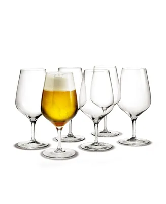 Holmegaard Cabernet 21.7 oz Beer Glasses, Set of 6