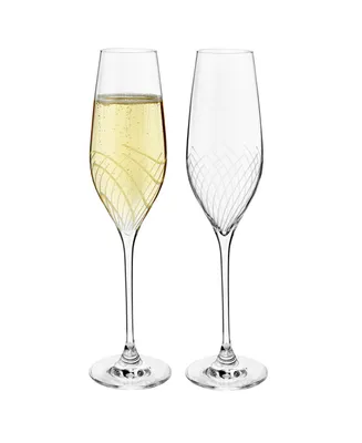 Rosendahl Holmegaard Cabernet Lines 9.9 oz Champagne Glasses, Set of 2