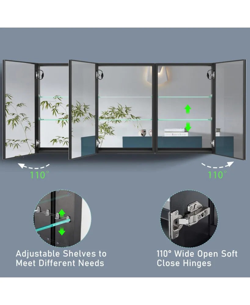 Simplie Fun 60x30 Inch Led Bathroom Medicine Cabinet