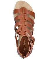 Easy Street Women's Simone Zip Wedge Sandals