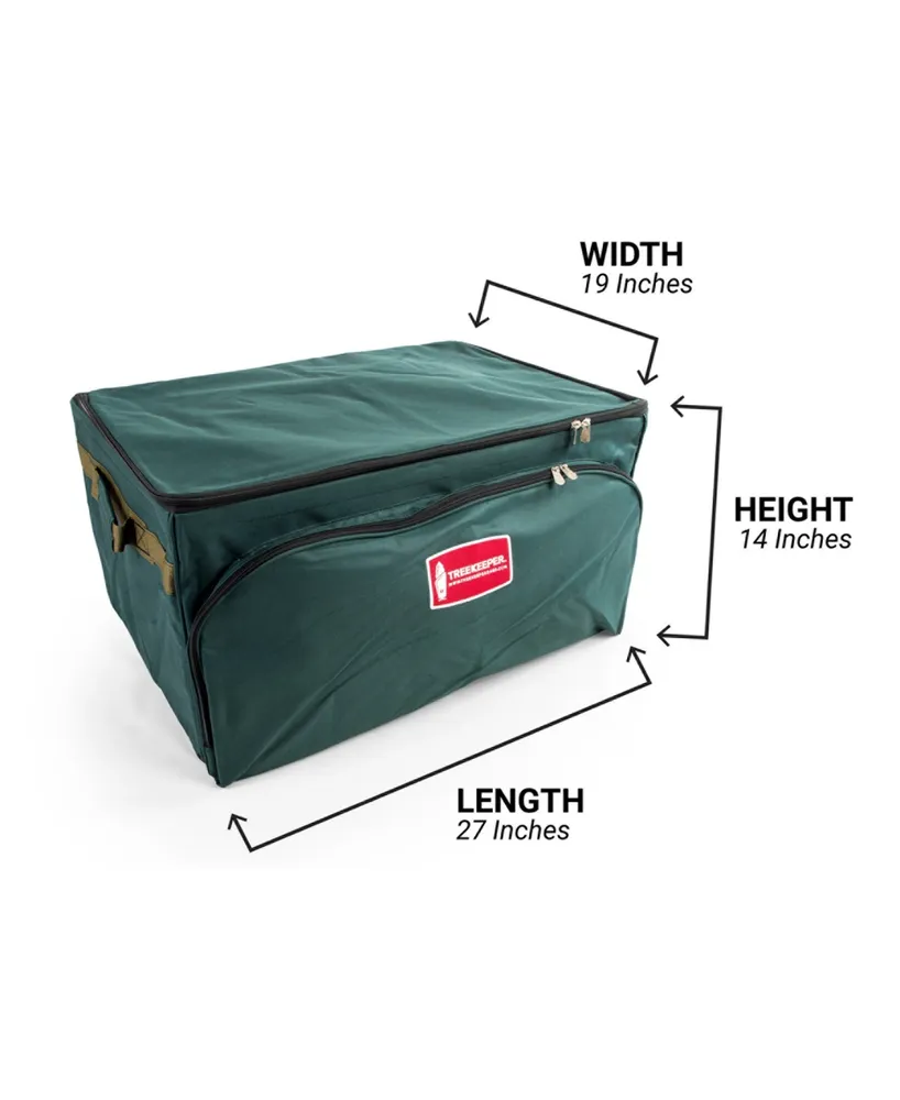 TreeKeeper 3 Tray Christmas Ornament Storage Box with Front Pocket