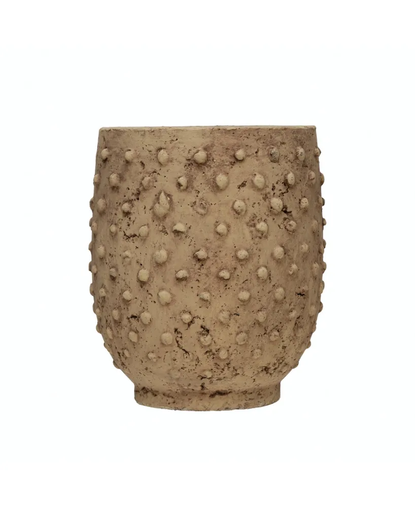 Sandstone Hobnail Planter, Distressed Finish