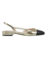 Marc Fisher Women's Dela Closed Toe Slingbacks Dress Flats - Gold