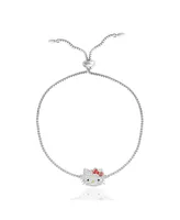 Sanrio Hello Kitty Officially Licensed Authentic Pave Hello Kitty Face Lariat Bracelet