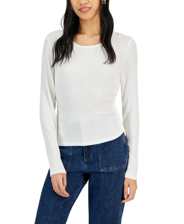 Hippie Rose Juniors' Cozy Twist-Front Long-Sleeve Top | Hawthorn Mall
