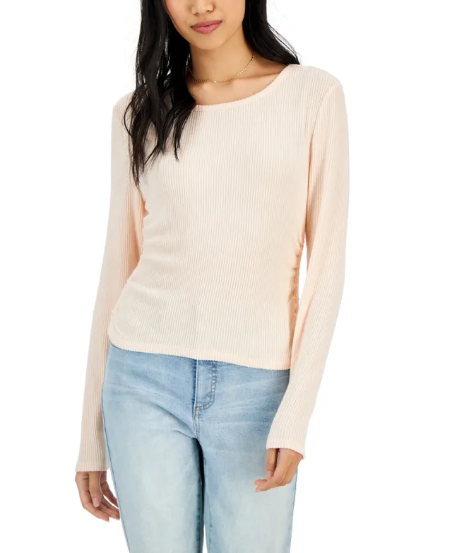 Long-Sleeve Twist-Front Mall | Hawthorn Juniors\' Rose Cozy Top Hippie