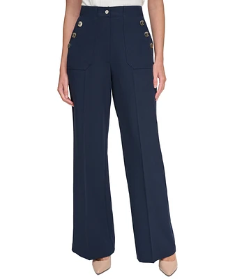 Tommy Hilfiger Women's High-Rise Wide-Leg Sailor Pants