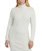Guess Women's Elisabeth Long-Sleeve Turtleneck Sweater Dress