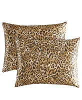 Juicy Couture Monica Leopard Satin 3-Pc. Reversible Comforter Set, King