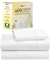 Soft Cotton Bed Sheet Set Twin Xl - 400 Thread Count 100% Sateen