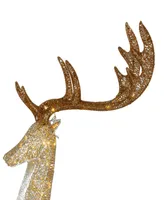 National Tree Company 55" Pre-lit Crystal Champagne Standing Buck