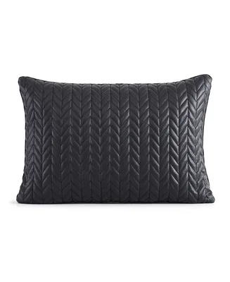 Karl Lagerfeld Paris Chevron Quilted Decorative Pillow, 18" x 12"