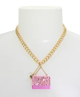 Betsey Johnson Faux Stone Going All Out Purse Pendant Necklace