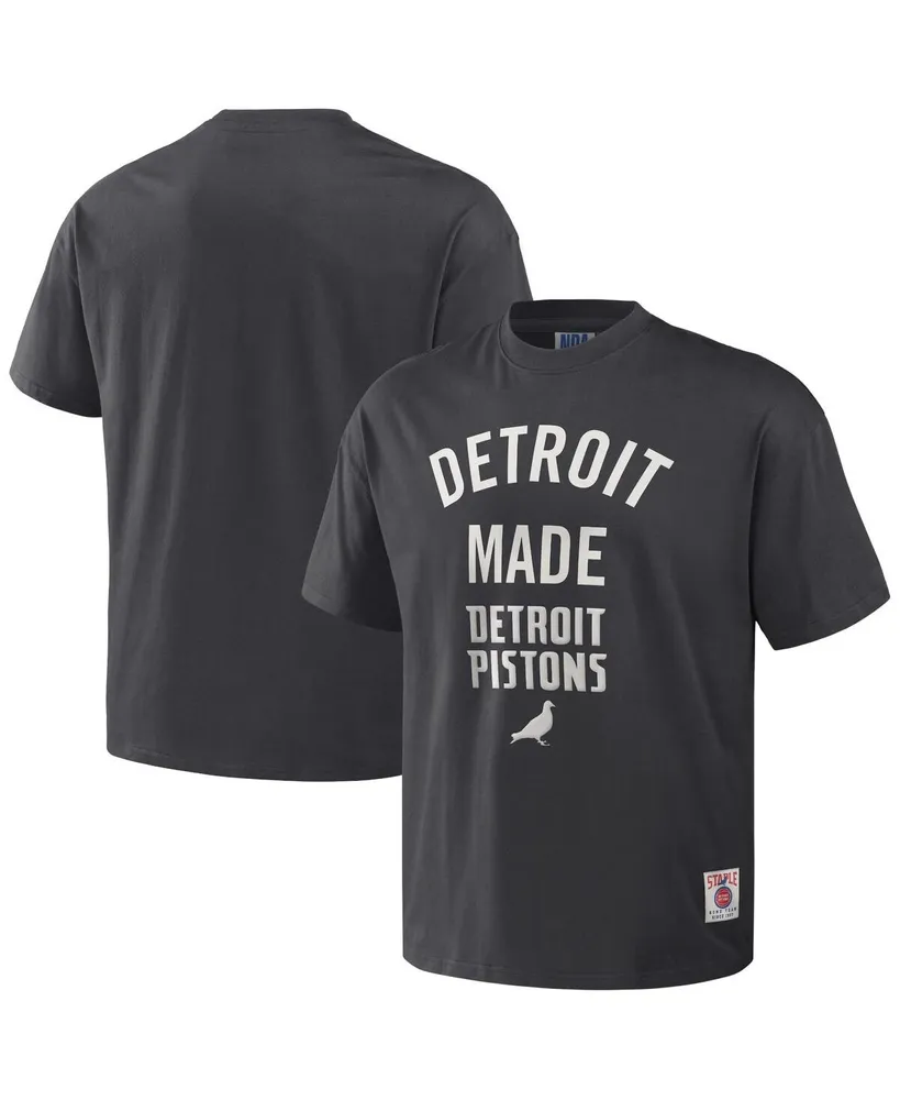 Men's Nba x Staple Anthracite Detroit Pistons Heavyweight Oversized T-shirt