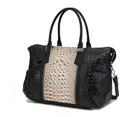 Mkf Collection Raven Croco-Embossed Duffle Bag by Mia K.