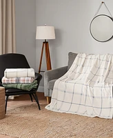 Lucky Brand Camper Plaid Cozy Plush Throw Blanket, 50" x 70"