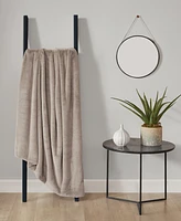Lucky Brand Solid Mink Faux Fur Throw, 50" x 70"