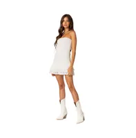 Women's Livia Lacey Cotton Scrunch Mini Dress