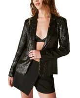 Lucky Brand Women's Sequin Open-Front Blazer