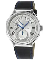 GV2 by Gevril Men's Marchese Blue Leather Watch 44mm