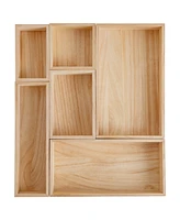 Martha Stewart Enzo 6 Compartments Wooden Desk Drawer Organizer