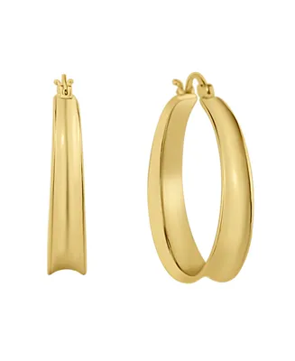 And Now This Silver-Plated or 18K Gold-Plated Concave Hoop Earring
