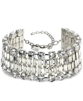 I.n.c. International Concepts Mixed Cut Crystal Multi-Row Choker Necklace, 11" + 5" extender, Created for Macy's