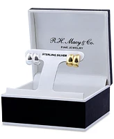 2-Pc. Set Graduated Small Hoop Earrings in Sterling Silver & 18k Gold-Plated Sterling Silver