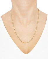 Italian Gold Miami Cuban Link 22" Chain Necklace (3mm) in 14k Gold