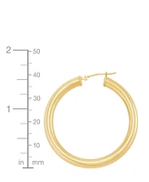 Polished Hoop Earrings in 14k Gold, 1 1/2 inch