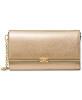 Michael Kors Mona East West Large Leather Clutch